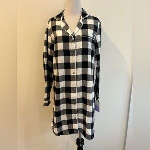 NWT Stars Above Buffalo Plaid Sleep Shirt ~ Size Small